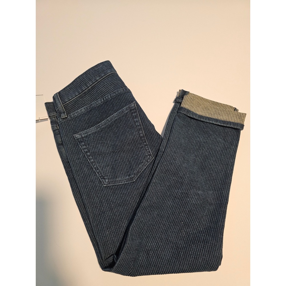AG Adriano Goldschmied Ex-Boyfriend Slim Jeans Womens 27 Blue Pinstripe NWT - Picture 5 of 9